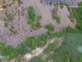 Naken strand kjønn, kikkere mov taken av en drone