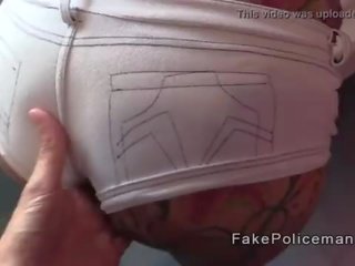 Fake cop anal fucks busty blonde pov