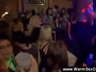 Passionate lover sucks a buddy on the dancefloor