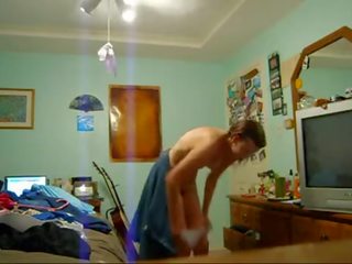 Teen Caught Changing 10 min after Shower 1