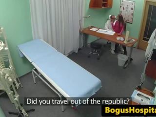 European patient fucks specialist all over office